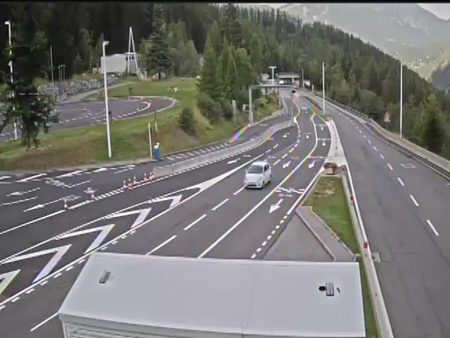 Les Bossons: Chamonix-Mont-Blanc-Rampe du Tunnel du Mont-Blanc, vue orientée vers Chamonix