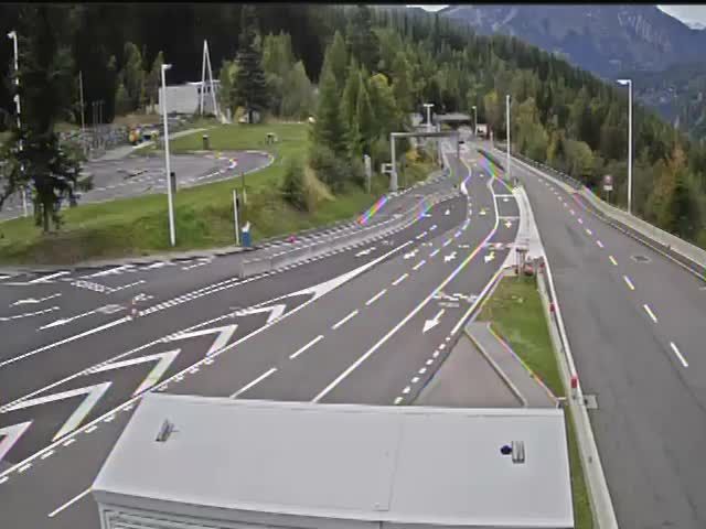 Les Bossons: Chamonix-Mont-Blanc-Rampe du Tunnel du Mont-Blanc, vue orientée vers Chamonix