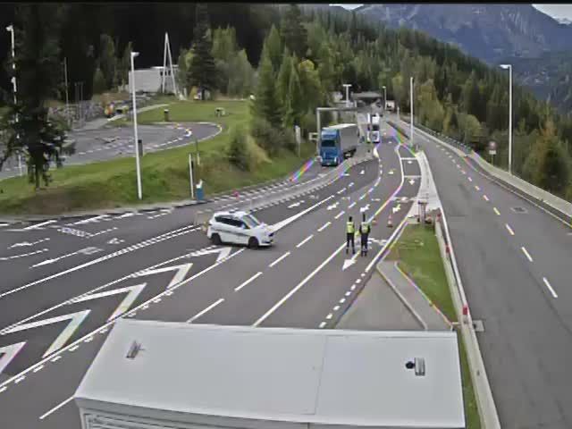 Les Bossons: Chamonix-Mont-Blanc-Rampe du Tunnel du Mont-Blanc, vue orientée vers Chamonix