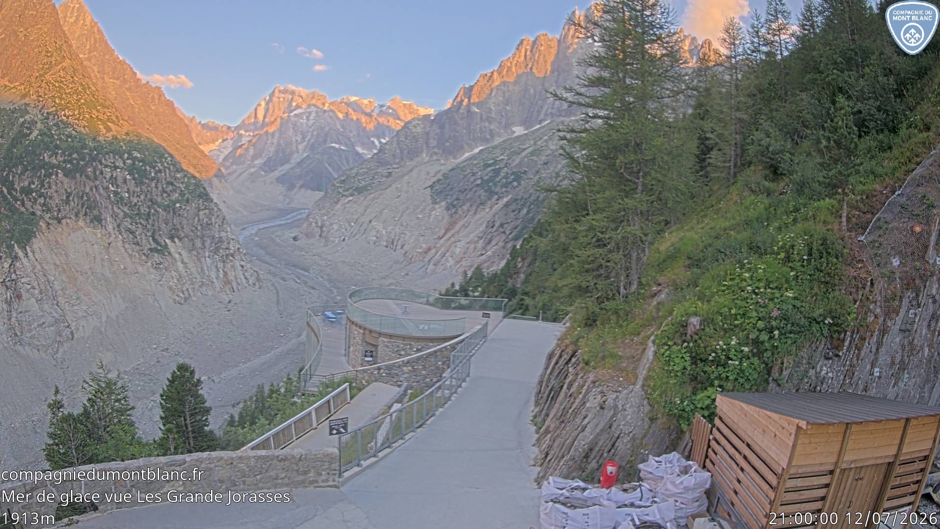 Chamonix-Mont-Blanc › Sud: Téléphérique Mer de Glace - Grandes Jorasses